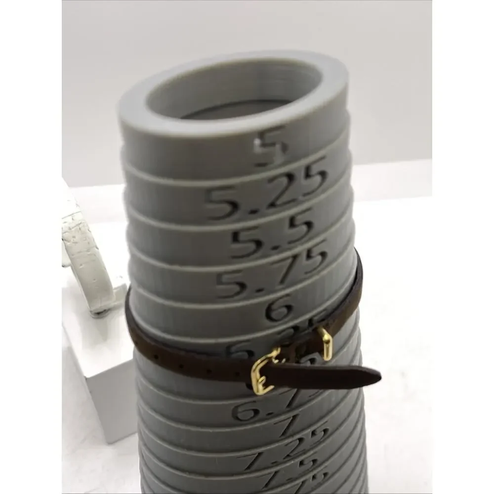 Vintage Gold Tone Brown Leather Watch New Battery